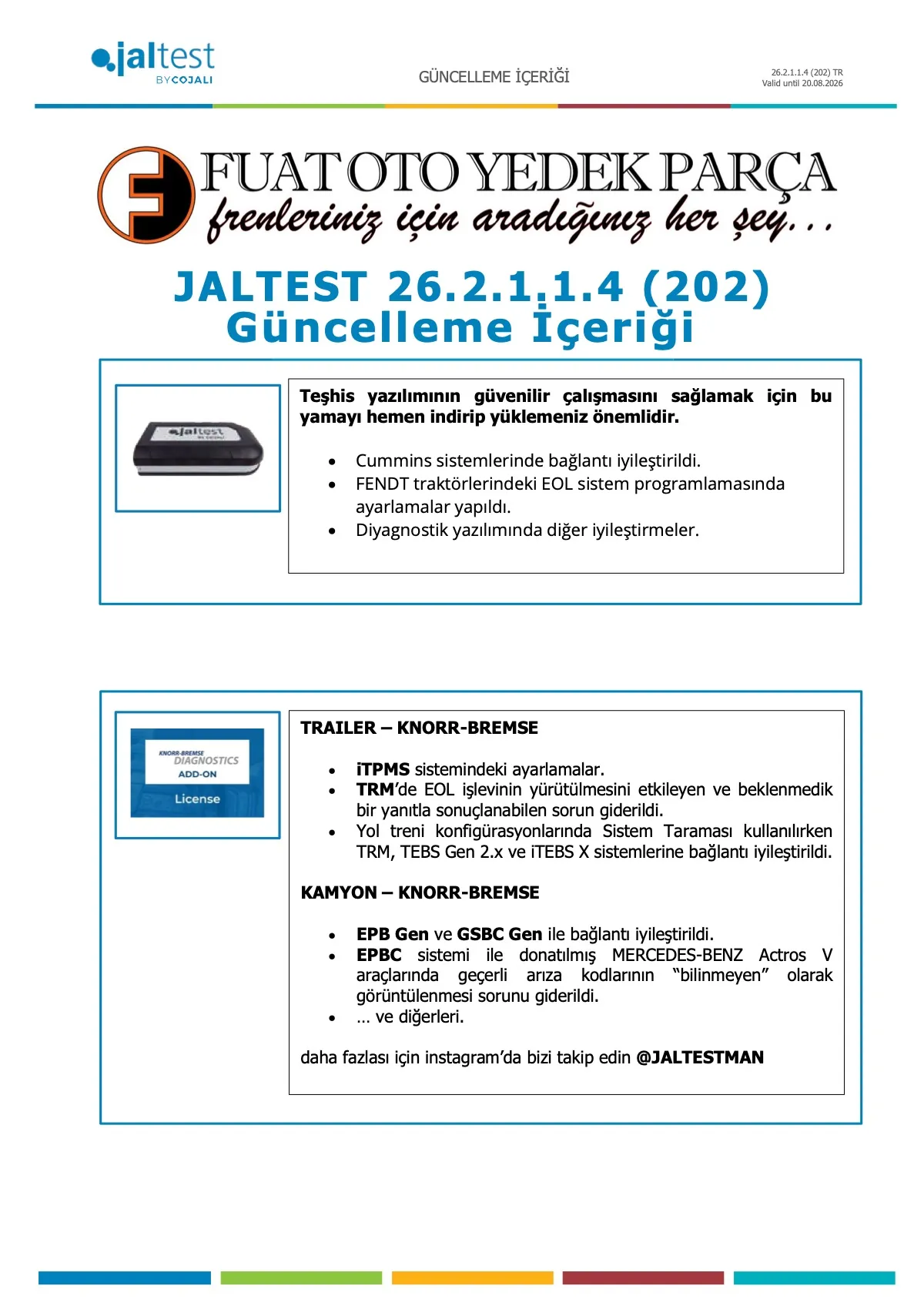 Jaltest 26.2.1.1.4 (202) Update-Inhalt, Seite 1